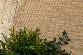 Covor SISAL SION cerc A5165A Melanj țesute plate natural