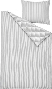 Lenjerie de pat din bumbac SOFT STRIPES gri Dimensiune lenjerie de pat: 70 x 80 cm | 140 x 200 cm