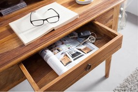 Birou din lemn de trandafir Sheesham Honey, Hemingway 90cm