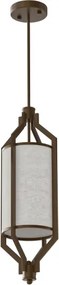 Pendul pe tijă ZUNDO 1xE27/15W/230V maro/bej - Open Design OR85877