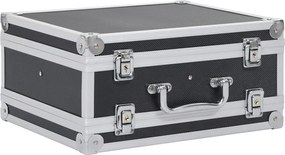 vidaXL Valiză pentru armă, negru, aluminiu ABS