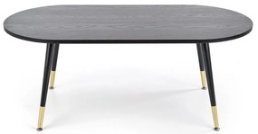 Masa de cafea Embosa, neagra/aurie