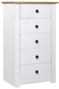 Servanta, alb, 46 x 40 x 89 cm, lemn de pin, gama Panama 1, Alb