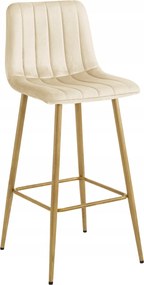 Scaun de bar POZZA VELVET, crem