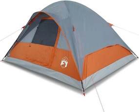 vidaXL Cort de familie cupolă 6 persoane, portocaliu, impermeabil