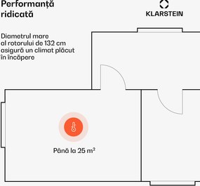 Klarstein Ventilator de tavan Santa Elena | 132 cm | 35 W | 25 m² | Funcționare silențioasă | Lemn