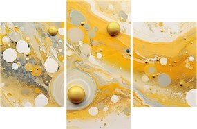 Tablou - fundal abstract cu decor de aur (90x60 cm)