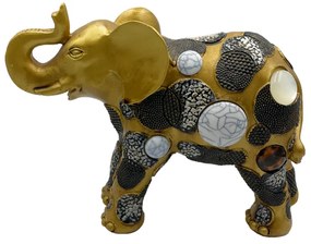 Statueta Elefant, Magnum, Auriu, 15x21cm