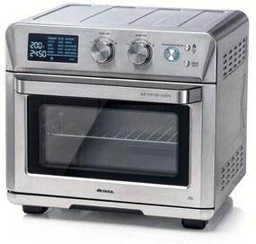 Friteuza cuptor cu aer cald Ariete 4629/11, 1700W, 25 L, 15 programe, Pana la 230°C, Afisaj digital, Cos rotativ, Inox
