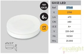 Bec LED GX53 6W 2700K 17340