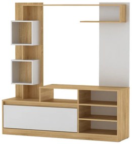 Ansamblu Comoda TV Aiden sonoma-alb 150x38,5x160cm