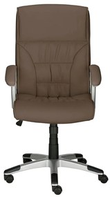 Scaun de birou maro din imitație de piele Flori – Støraa