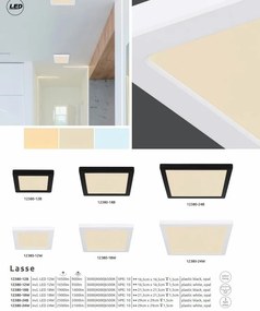 Plafoniera LED design modern LASSE negru 29,1x29,1cm