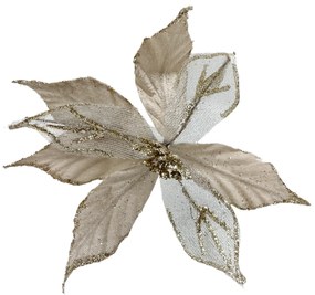 Ornament brad Craciunita Hope 18cm, Champagne  Argintiu