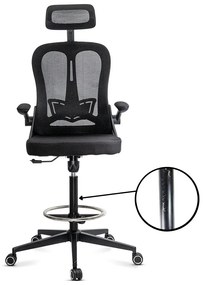 RESIGILAT - Scaun ergonomic de lucru din mesh OFF 650 negru