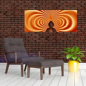 Tablou cu statuie mică (120x50 cm)