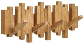 Cuier de perete în culoare naturală din lemn de stejar 3 cm Caltra – House Nordic