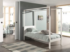PINO PAT CU BALDACHIN 90 X 200 CM ALB