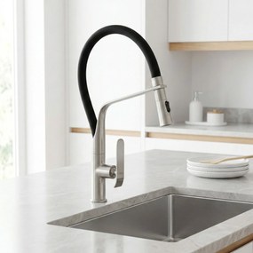 Baterie de bucătărie Rea Castor  Brush Nickel