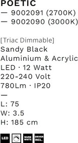 Lustra LED suspendata design minimalist POETIC