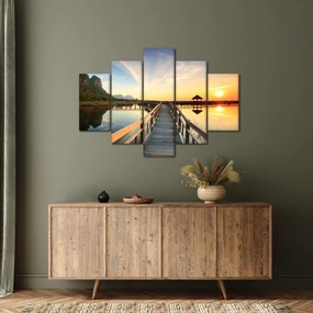 Tablou ponton din lemn (150x105 cm)