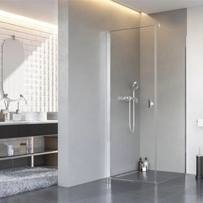 Cabina de dus dreptunghiulara cu usa batanta Radaway Nes KDJ I 100x75 cm finisaj crom lucios-transparent stanga