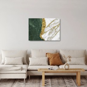 Tablou pe sticlă - Marmură verde N⁰1 (70x50 cm)