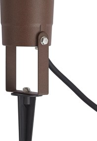 Spot modern de grădină maro rugină, cu cablu și ștecher 204cm IP65 - Basic