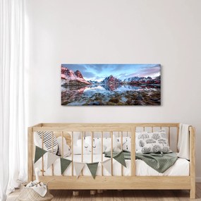 Tablou - Răsărit de soare deasupra Reine (120x50 cm)