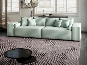 Canapea extensibilă dumonde cu ladă de depozitare si sezut confortabil din spuma high-density, Marbela Ambience Mint XXL 295x100 cm