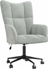 vidaXL Fotoliu de relaxare Gri deschis 69 x 61.5 x 102 cm Catifea