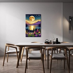Tablou peisaj nocturn magic cu lună