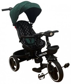 Tricicleta cu pozitie de somn si scaun rotativ - verde - TMR-51-verde