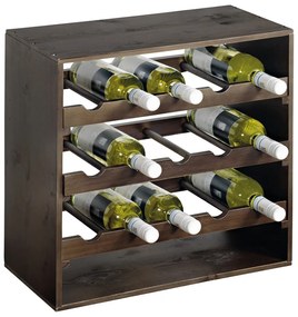 Kesper 69243 Raft pentru vin, finisaj închis, 50 x50 x 25 cm