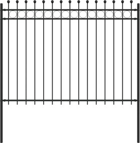 vidaXL Zăbrele in Formă de Inel Negru 200 x 200 cm