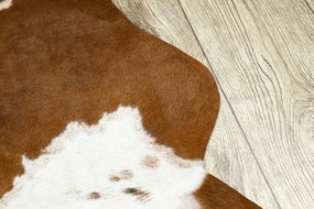 Covor Artificial Cowhide, Vaca G5070-2 maro alb din piele