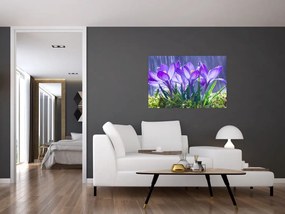 Tablou cuflori în ploaie (90x60 cm)
