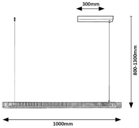 Lustră LED pe cablu Rabalux 72214 CITAL LED/36W/230V 3000K
