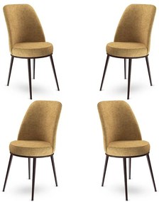 Set de scaune de sufragerie Dexa Cappuccino șiBrown, 2 buc.