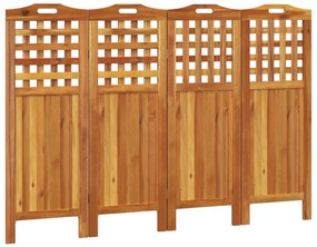 318548 vidaXL Paravan de cameră 4 panouri 162x2x115 cm lemn masiv de acacia