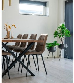 Scaune de dining maro deschis 2 buc. Moseby – Bonami Essentials