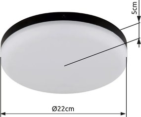 Mini Plafoniera LED design circular MATTHEW negru
