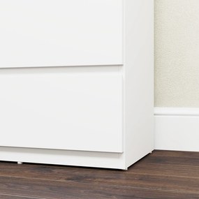 HOMCOM Comodă Sideboard Sertar, 5 sertare, 55 cm x 34 cm x 100 cm, Alb | Aosom Romania
