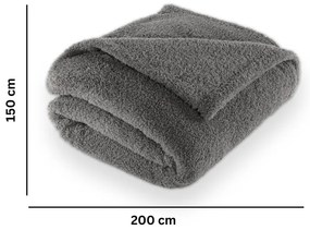 Pătură gri din micropluș/cocolino 150x200 cm Cocoon – Tiseco Home Studio