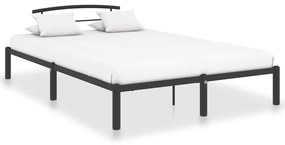 284658 vidaXL Cadru de pat, negru, 120 x 200 cm, metal