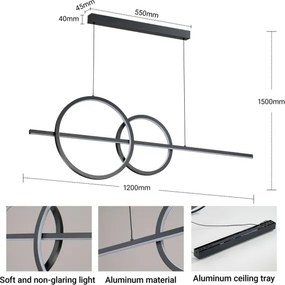 BRILAGI - Lustră LED reglabilă pe cablu SIGNATURE LED/53W/230V 120 cm neagră + telecomandă