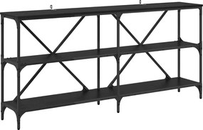 vidaXL Masă de consolă Stejar Negru 160 x 30 x 75 cm Lemn compozit