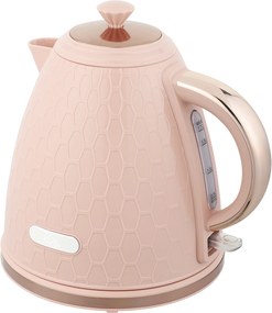 HOMCOM Fierbător electric, 1,7L, funcție de fierbere rapidă, 2,2kW, fără fir cu filtru anti-calcar detașabil, Roz deschis | Aosom Romania