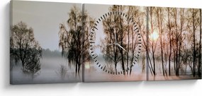 Tablou - Dimineața mohorâtă (cu ceas) (90x30 cm)