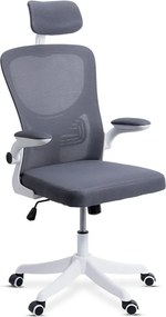 Scaun de birou ergonomic din mesh cu brațe rabatabile OFF 336 gri